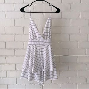 Revamped black and white romper size medium